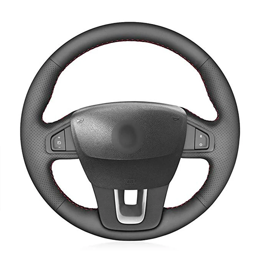 Чехол на руль Renault Laguna 3 Latitude Samsung SM5 SM7 2009-2018 из искусственной кожи прошитый вручную