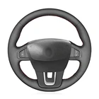 Чехол на руль Renault Laguna 3 Latitude Renault Samsung SM5 SM7 2009-2018, из искусственной кожи, прошитый вручную