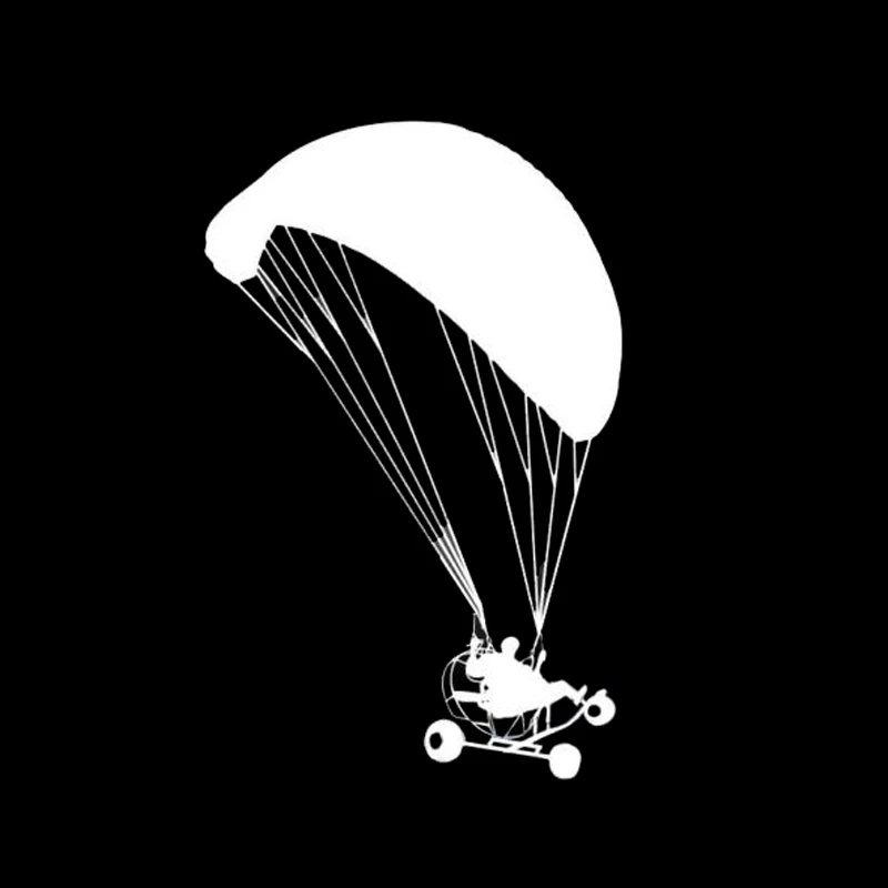 

Car Sticker Fashion Power Paraglider Personalized Reflective PVC Waterproof Sunblock Decal Black/Silver 9.9* 15.7cm