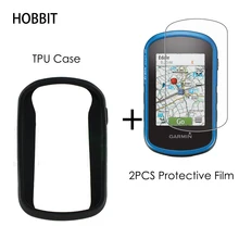 Soft TPU Rubber Case + 2pcs Protective Film Not Glass For Garmin ETrex Touch 20 25 35 GPS Anti-Scratch Screen Protector Case