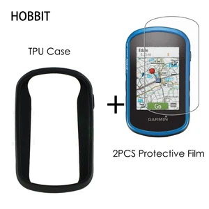 soft tpu rubber case 2pcs protective film not glass for garmin etrex touch 20 25 35 gps anti scratch screen protector case free global shipping