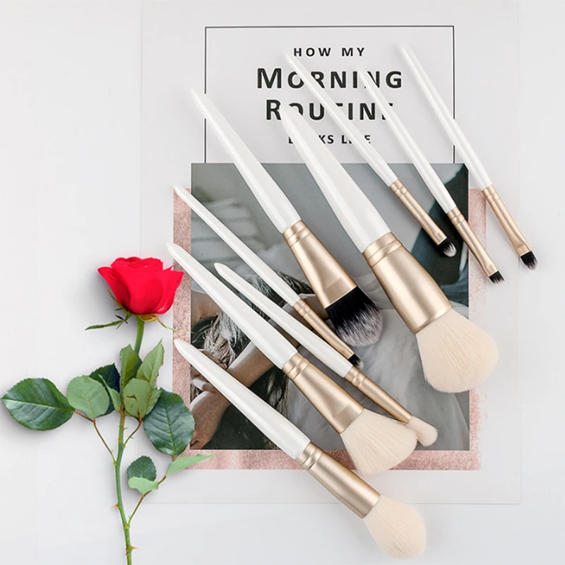 Doxa набор кистей для макияжа жемчужный белый тональный крем жидкая подводка глаз