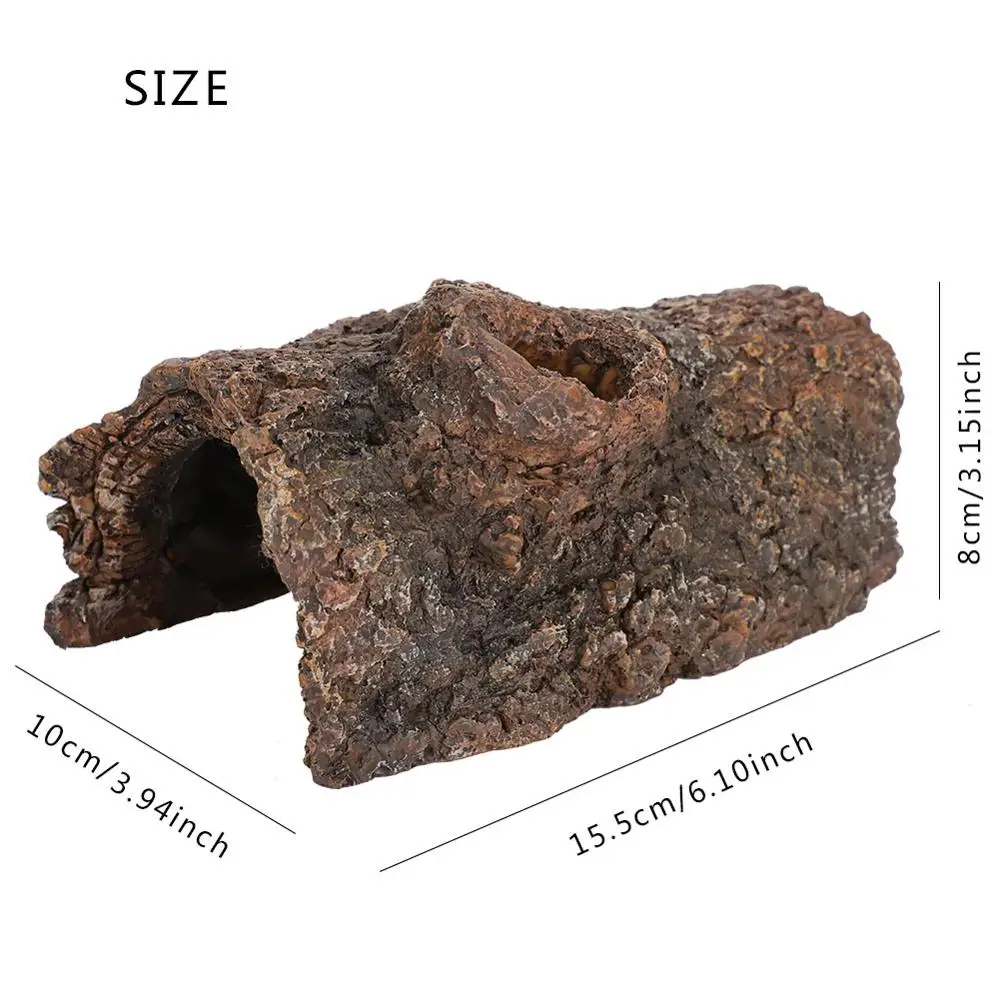 

Turtle Reptile Hide Cave Reptiles Avoiding Caves Simulation Resin Tree Bark Amphibians Landscape Feeding Box Decoration