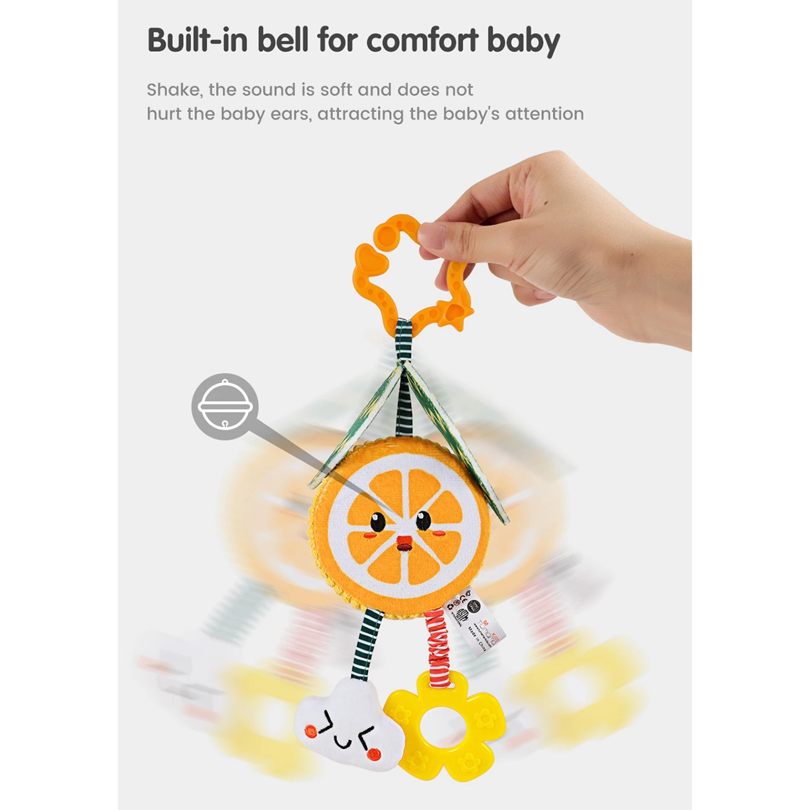

Newborn Baby Hanging Rattles Toys Set Soft Crib Car Seat Teether Toy Gifts
