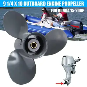 Гребной винт для подвесных лодок, 9 дюймов, 14 х10, алюминиевый сплав, 3 лопасти, серый