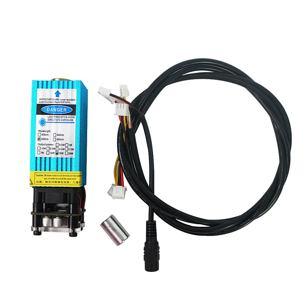 Diode Laser Module TTL PMW Mix Control 405NM 450NM Blue Purple Head for Desktop Wood Engraving Machine | Инструменты