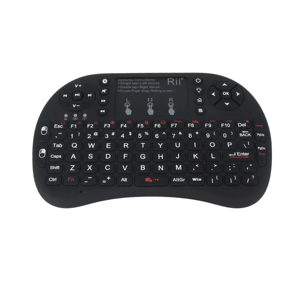 

Rii I8+ Wireless Keyboard 92 Keys Backlit LED Sensitive Smart Touchpad Multimedia Control Keys PC Gaming Control Key
