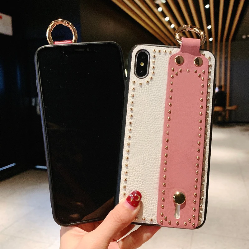 SYCASE модный портативный кожаный чехол для телефона samsung S8 S9 S10 Plus S10E, защитный чехол на запястье