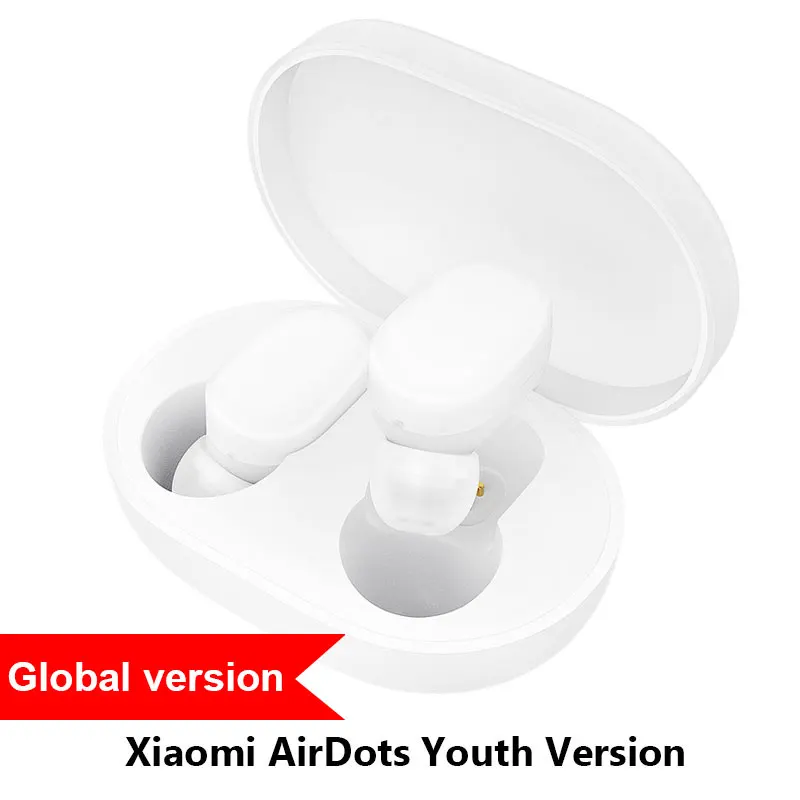 Global AirDots Youth Xiaomi mi наушники AirDots Bluetooth Red mi TWS, стерео беспроводные наушники-вкладыши, бас наушники, Молодежная версия с mi c Handsfree - Цвет: Global AirDots Youth
