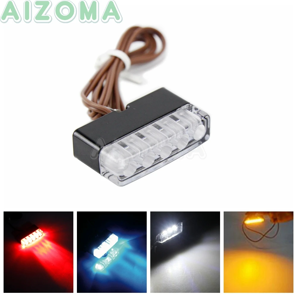 

Motorcycle Rear Marker License Plate Light For Kawasaki Honda Yamaha Suzuki 12v LED Turn Signals Indicators Blinker Lamp