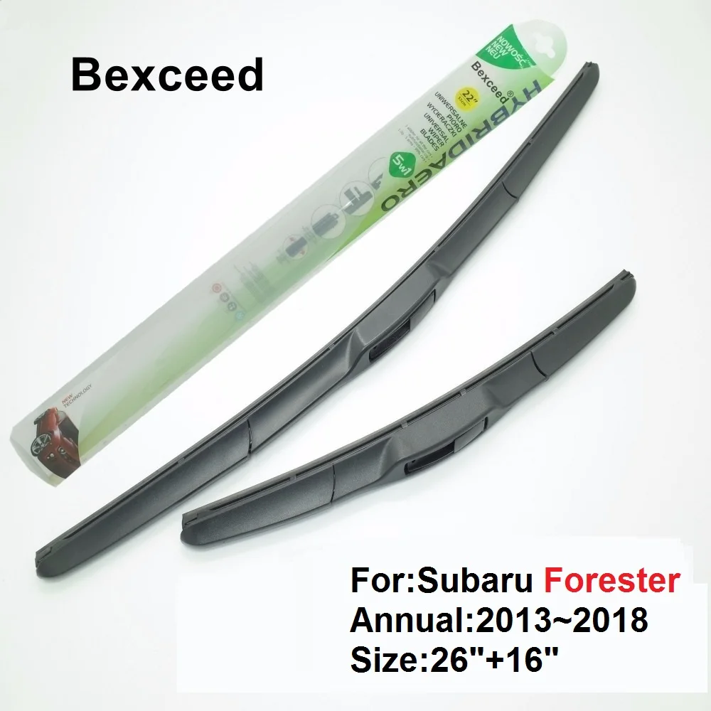 

Гибридное лезвие стеклоочистителя для Subaru Forester 26 "+ 16" Bexceed резинового лобового стекла автомобиля 2013 2014 2015 2016 2017 2018