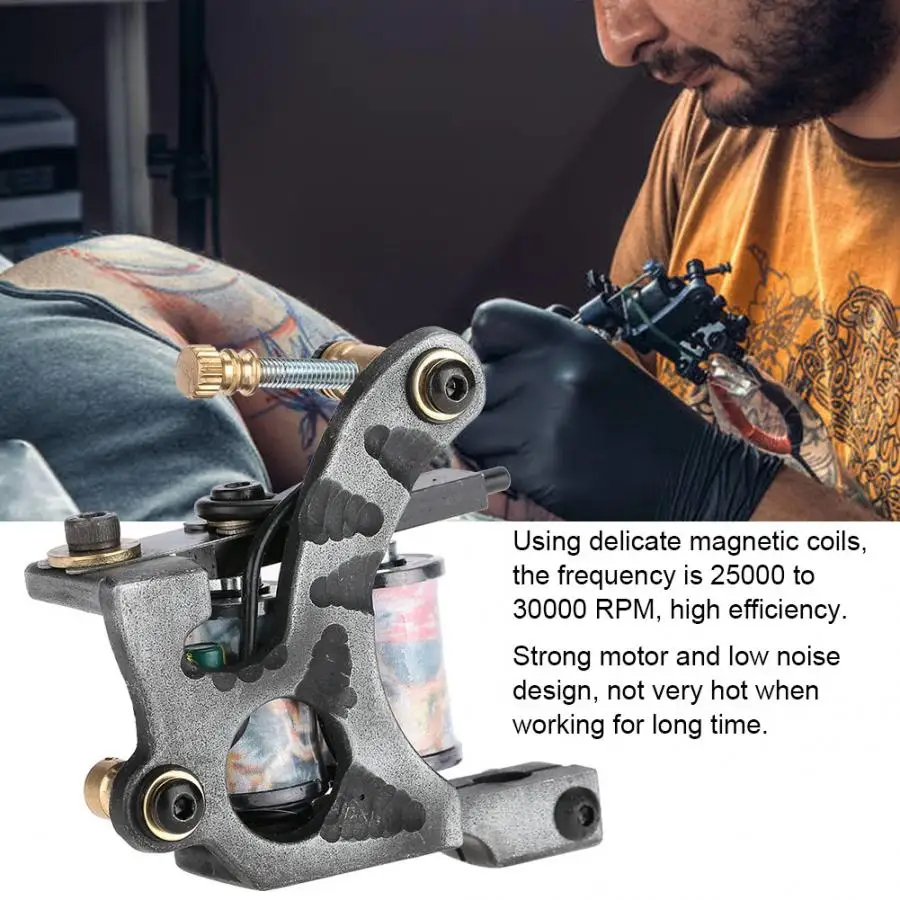 Поворотный Профессиональный аппарат для нанесения татуировок тату машинка