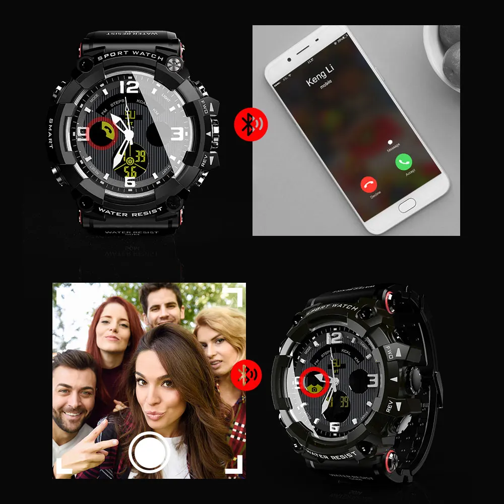 Новинка 1 58 &quotдюймовый большой экран Bluetooth SmartWatch 5ATM водонепроницаемые