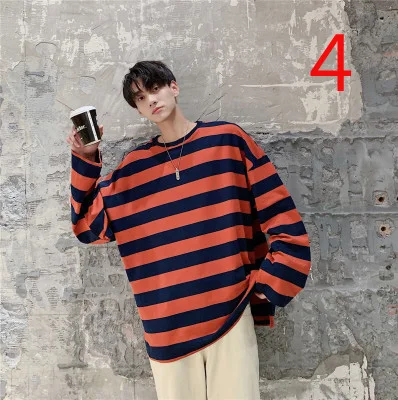 

Korean Slim Youth Wild Pure Color Bottoming Shirt Round Neck Long Sleeve T-Shirt Male Autumn Thin