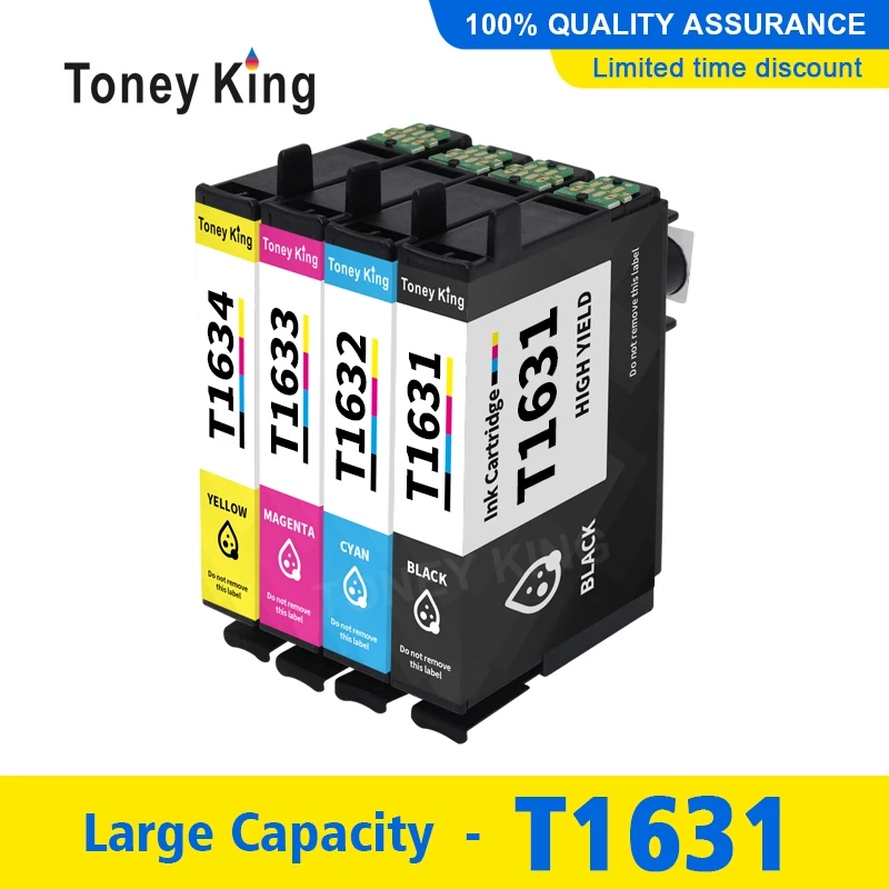 Чернильный картридж T1621 T1631 -T1634 с чипом для Epson WF-2010W WF-2510WF WF-2520NF WF-2530DW WF-2540WF WF-2750DWF