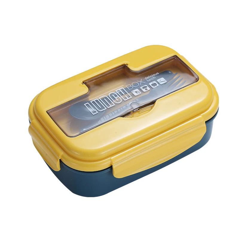 

Student Lunch Box Japanese Leak-proof Container Storage Wheat Straw Material Breakfast Lunch Box with Fork and Spoon