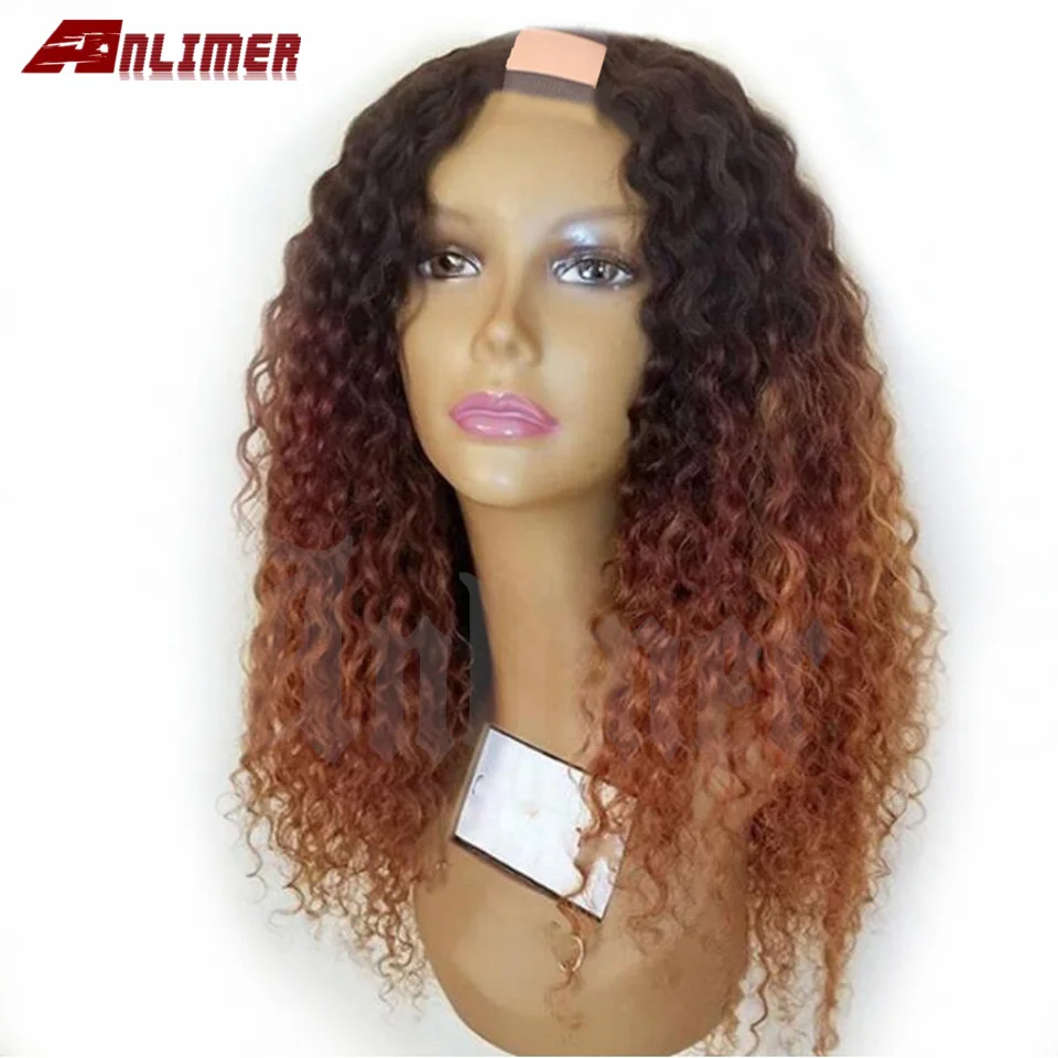 Парик из натуральных человеческих волос высокой плотности 250% без клея с эффектом