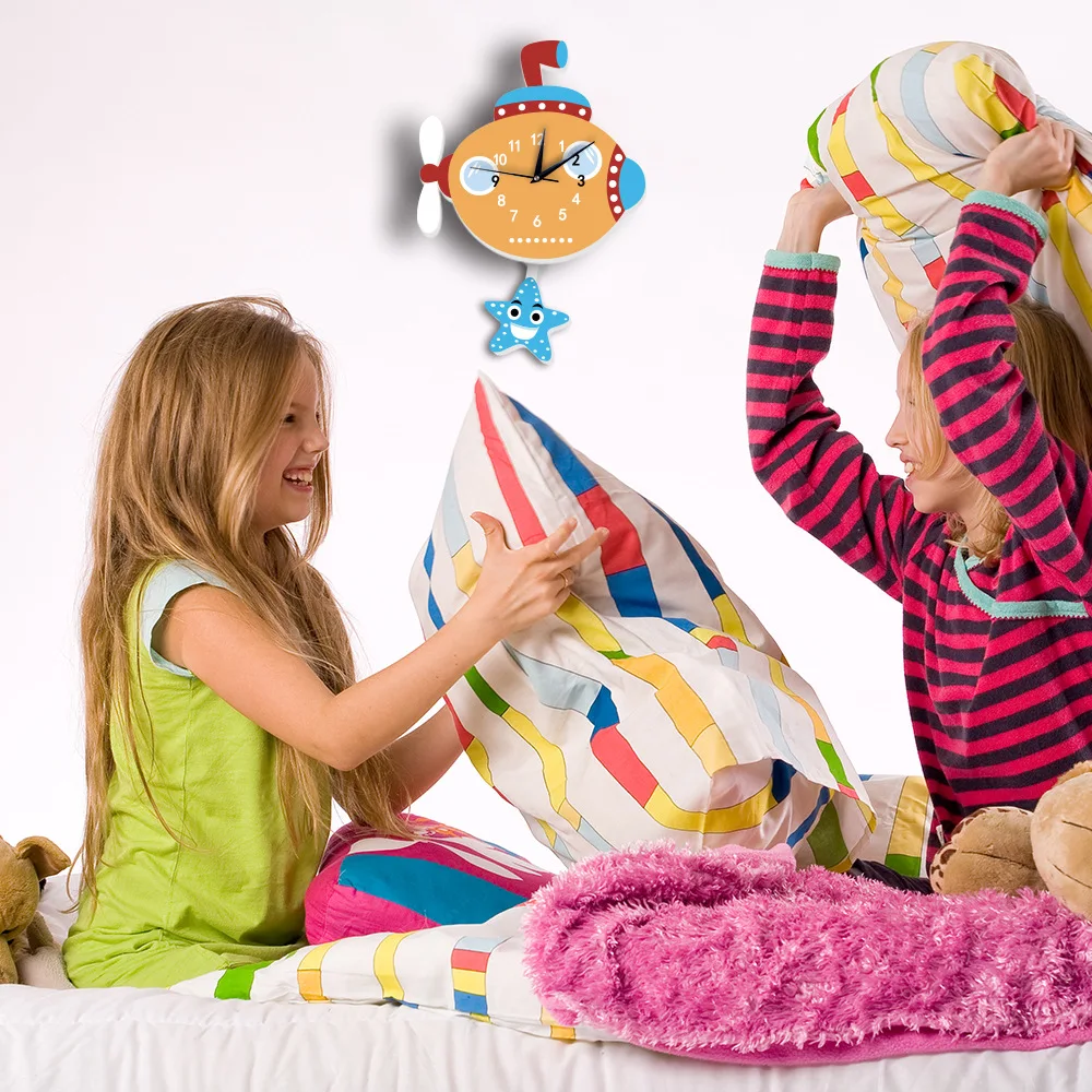 Бесшумные настенные часы Ins мультяшное творчество сделай сам европейская