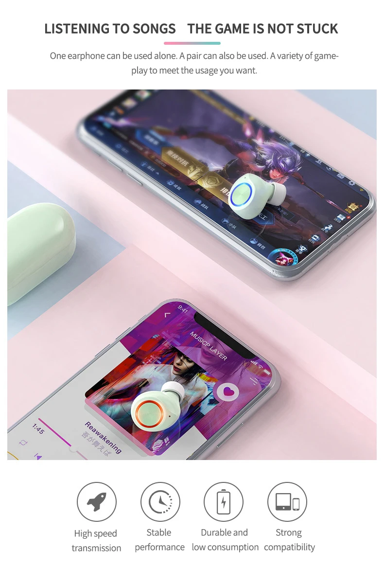 TW60 bluetooth гарнитура 5,0 истинный стерео беспроводной motion i7s зарядная коробка мини микрофон дисплей питания зарядная коробка беспроводной 3D s