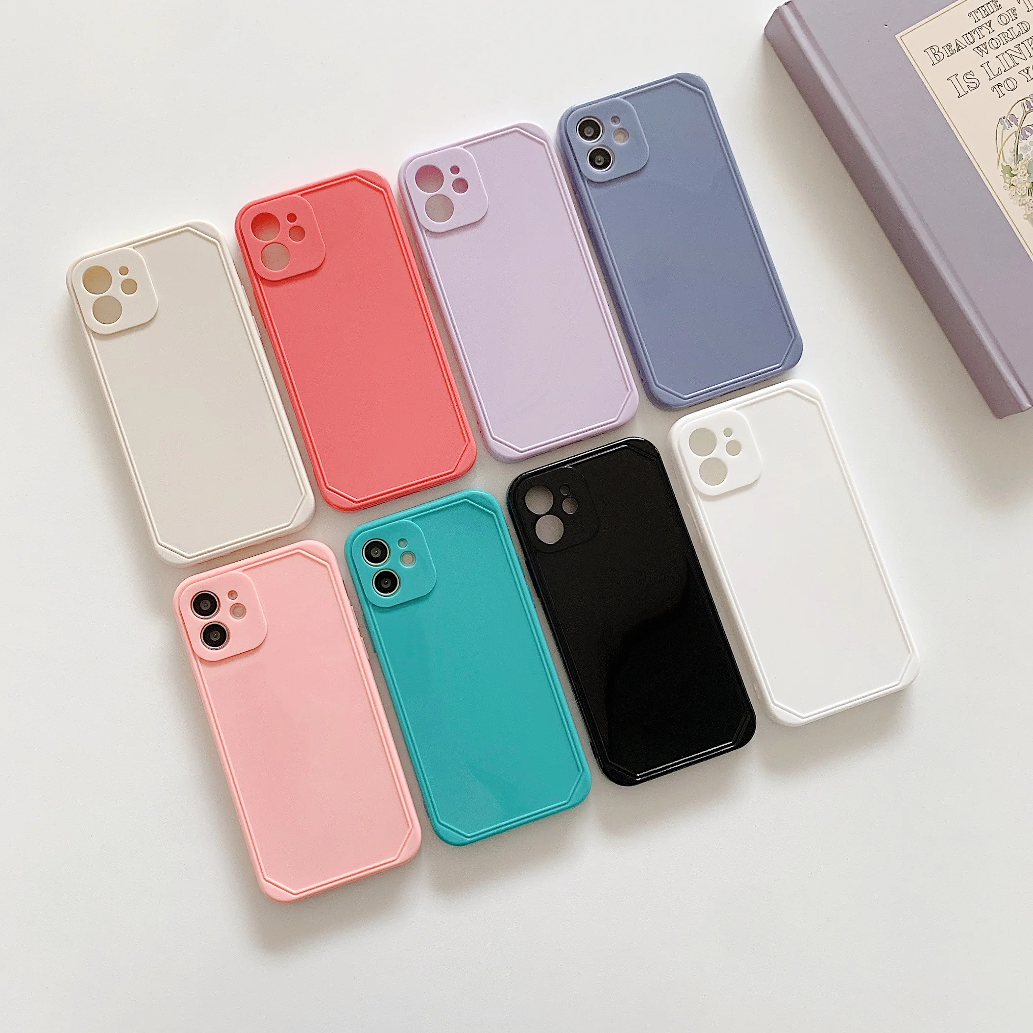 

Simple Solid Color Silicone Phone Case for iPhone 11 12 Pro Max mini Soft Candy Cover for iPhone XR XS max X 6 6S 7 8 Plus SE 20