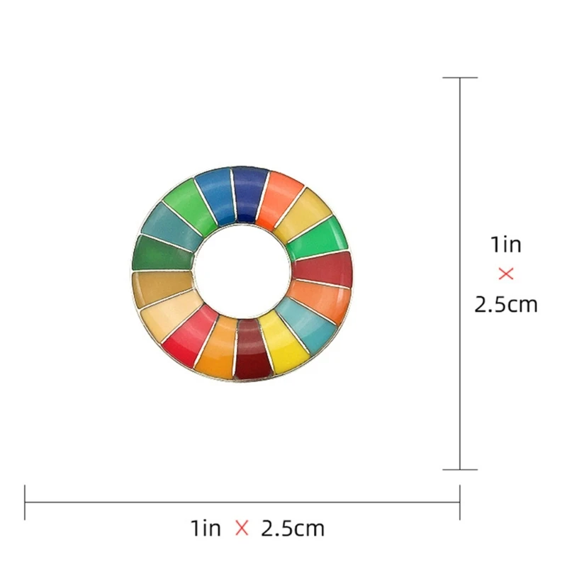 

The Sustainable Goals Brooch United Nations SDGs Rainbow Pin Badge Fashion Jewelry For Women Men