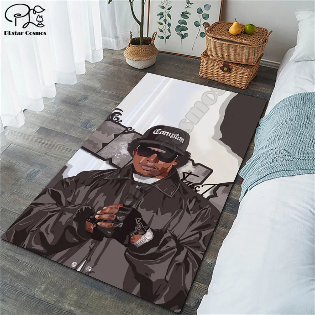 Квадратный нескользящий коврик Eazy с рисунком 3D напольный ковер для столовой