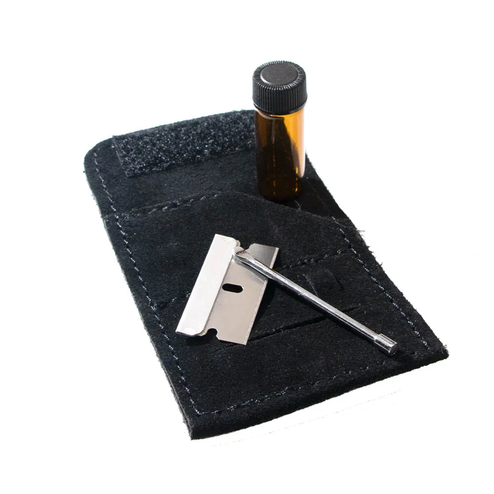 Набор для снорклинга HONEYPUFF мини-стеклянная бутылка + искусственная кожа лезвие из