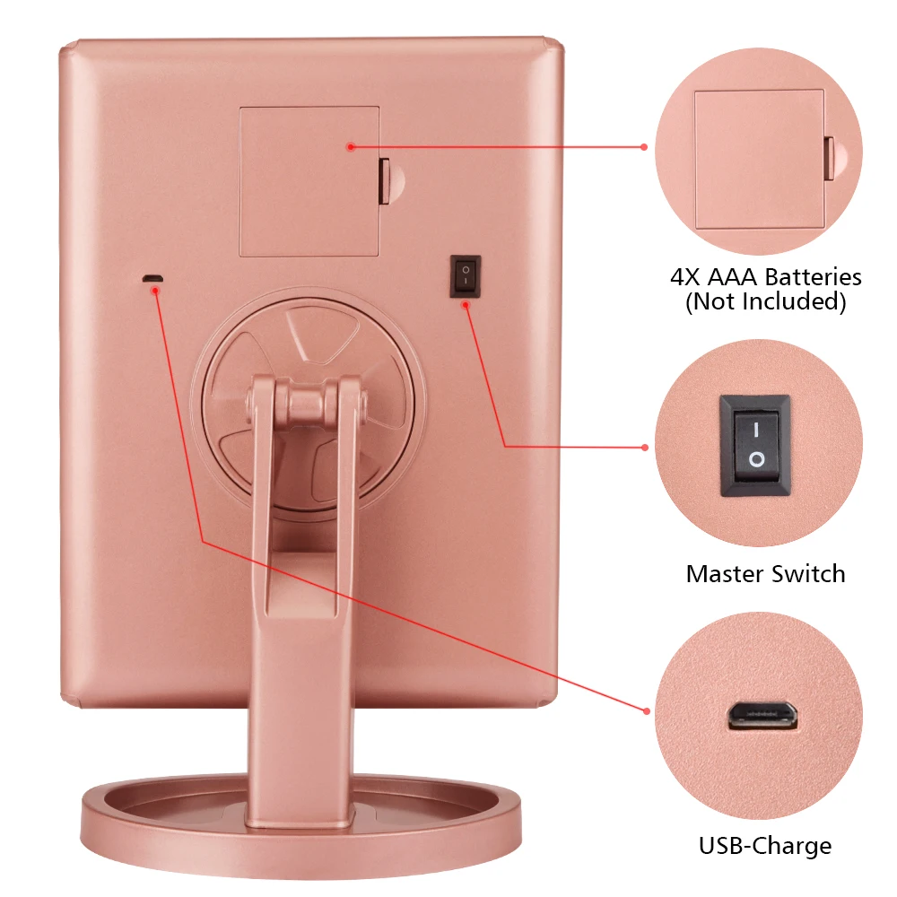 Зеркало для макияжа светильник сенсорный Экран настольные лампы с 1X/2X/3X/10X