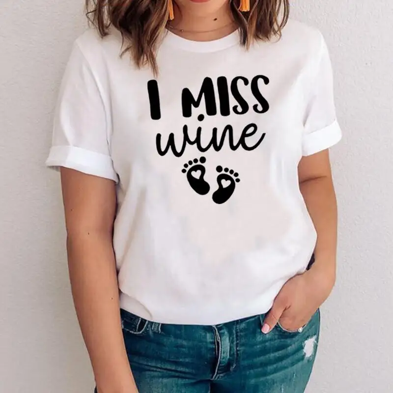 

Женская футболка с коротким рукавом I Miss Wine Lover