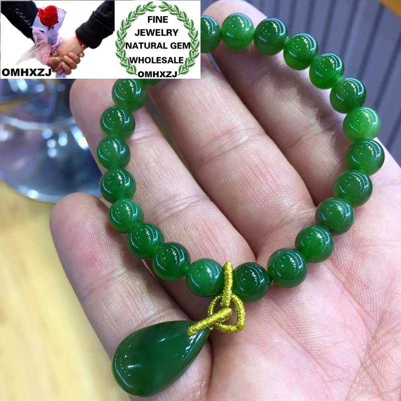 

OMHXZJ оптовая продажа CS45 Европейская мода горячие женщины мужчины вечерние подарок на день рождения натуральный яшма бусины Капля воды кисто...