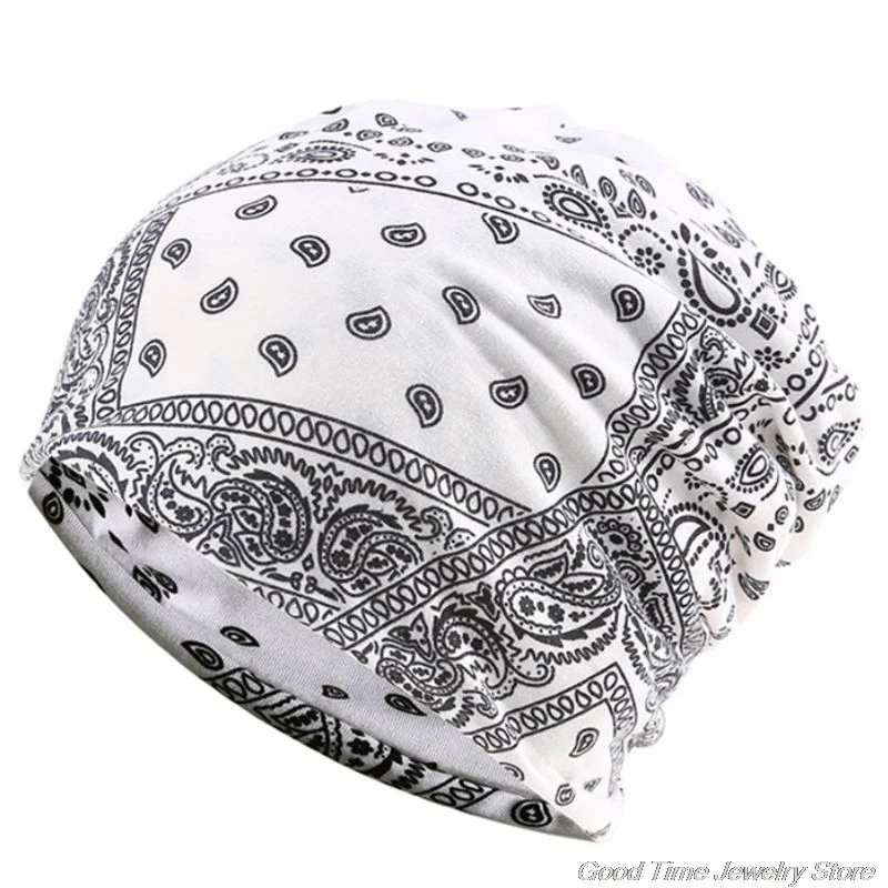 

Unisex Multifunction Beanie Skullies Hat Ethnic Paisley Digital Print Slouchy Turban Headwear Chemo Cap Infinity Scarf F17 21