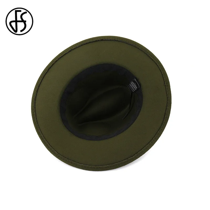 Женская фетровая шляпа FS винтажная шерстяная с широкими полями и пряжкой на