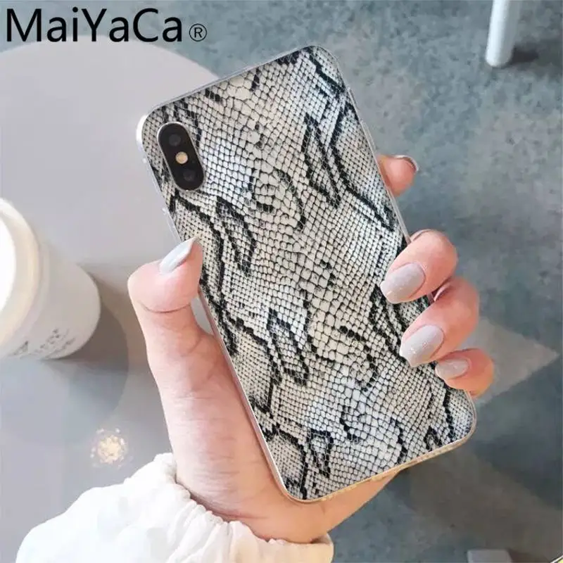 

MaiYaCa Snake Skin Customer coque bling cute Phone Case for iPhone 12 8 7 6 6S Plus X XS MAX 5 5S SE XR 12 11 pro promax fundas