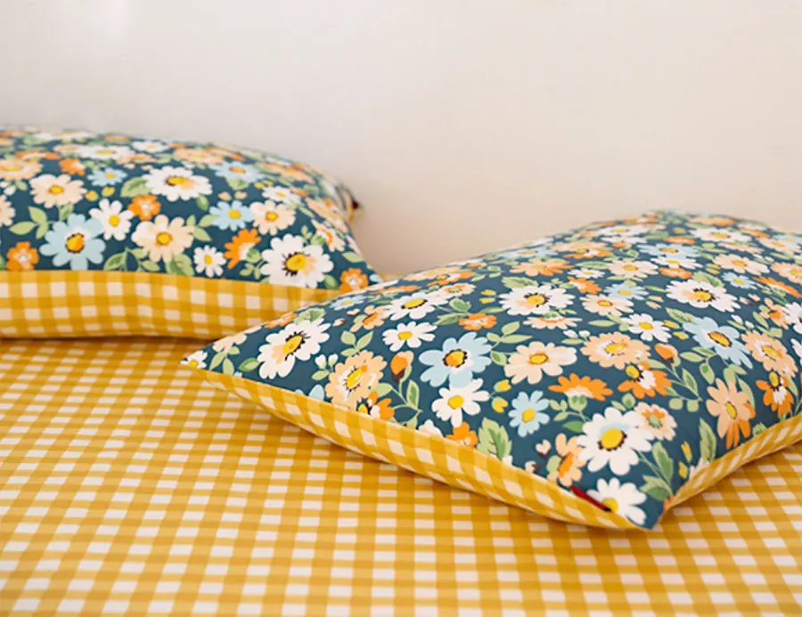 

Western rustic flower bedding set,cotton twin full queen King romantic pastoral home textile bed sheet pillow case duvet cover