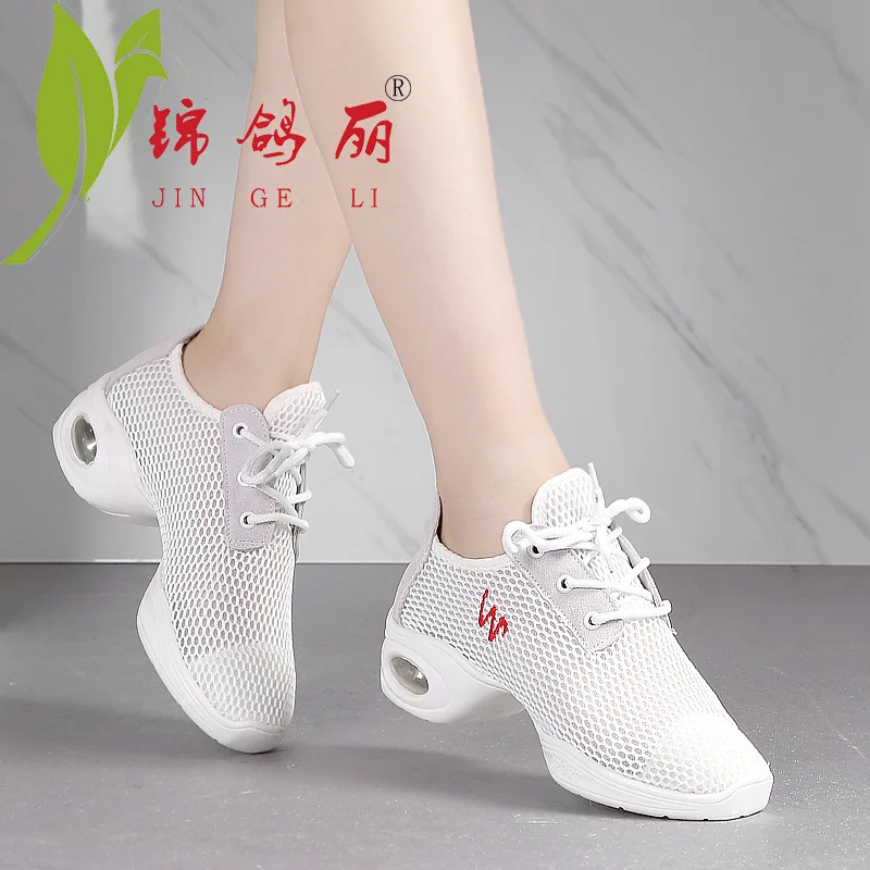 Женские Танцевальные Кроссовки на среднем каблуке для девочек современная