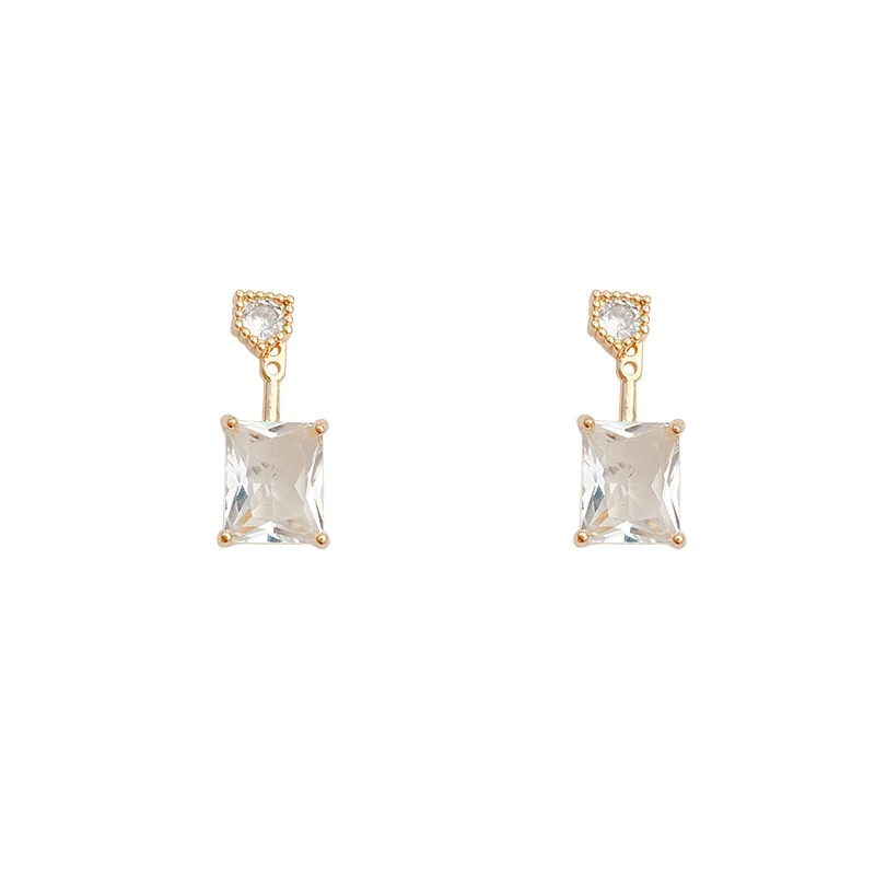

Trend Square Crystal Hanging Style 2021 Punk Recommend Earrings for Women European Wedding