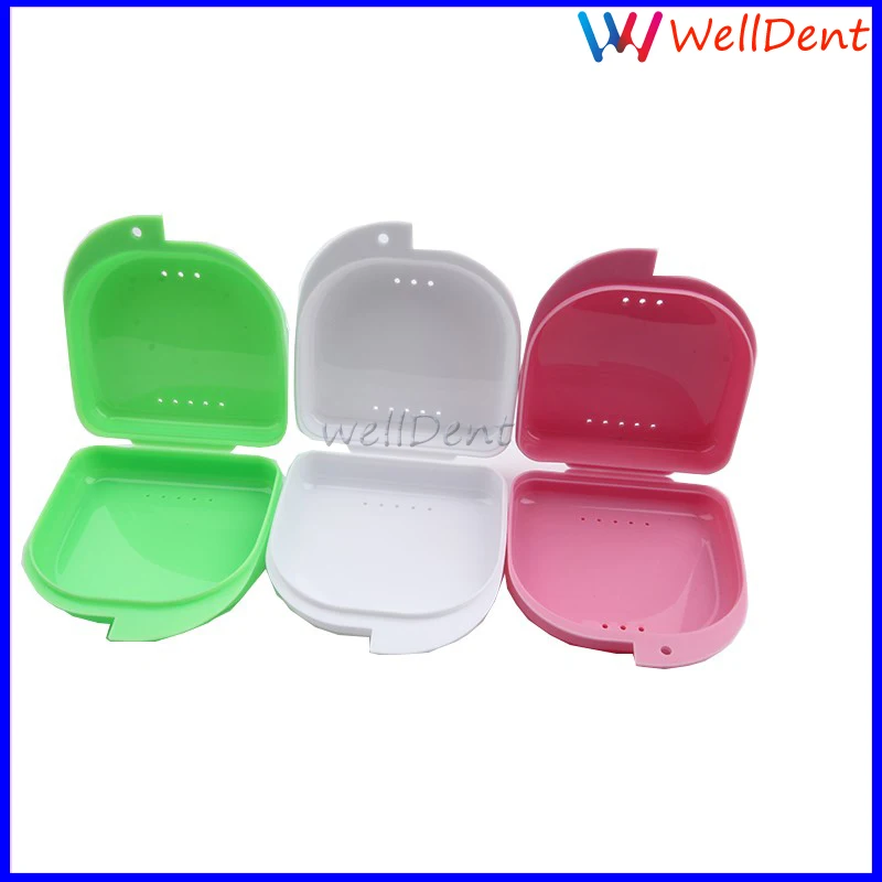 

10Pc/set Dental Orthodontic Plastic Denture Tray Box Mouth Guard Case Retainer Box Case Teeth Container Denture Box