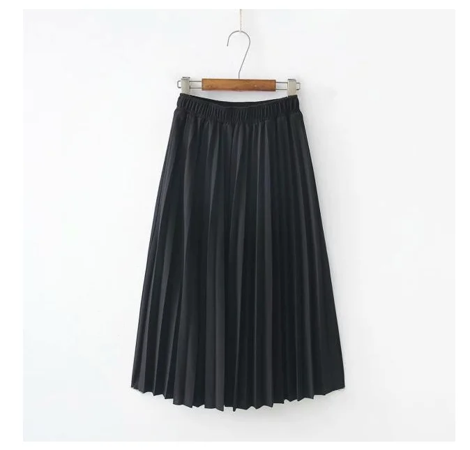 2021 Summer Skirt Pleated Confortable Skirt Solid Color