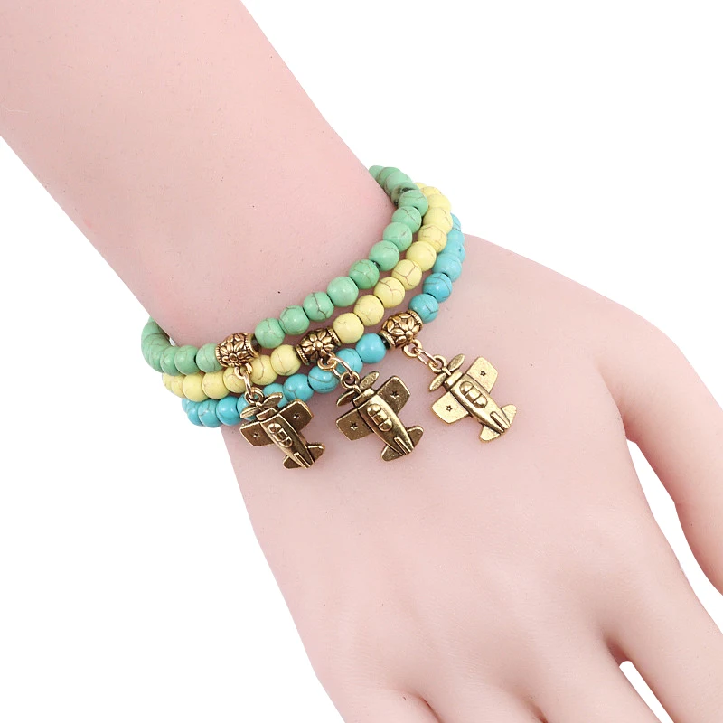 Минималистичный браслет с бусинами из натурального камня модные ювелирные