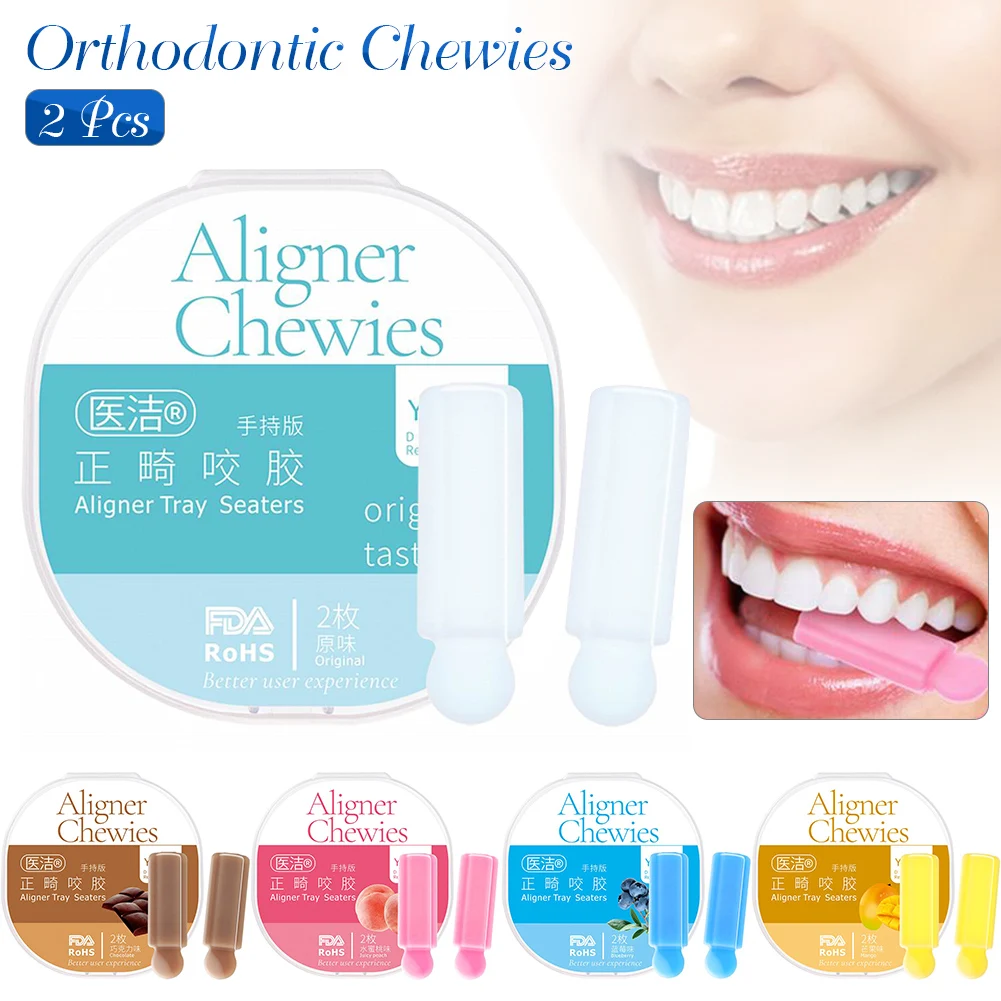 

2pcs Orthodontic Braces tooth holder Prevention Molar Teeth Braces Silicone Alignment Trainer Teeth Alignment Seater Chewies