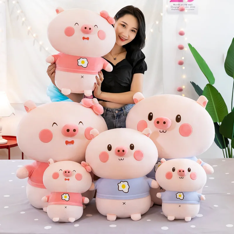 

Милая плюшевая игрушка свинка Zqswkl 35/55 см, милая кукла для девочек, подарок на день рождения, мягкие детские мягкие игрушки, домашний диван, де...