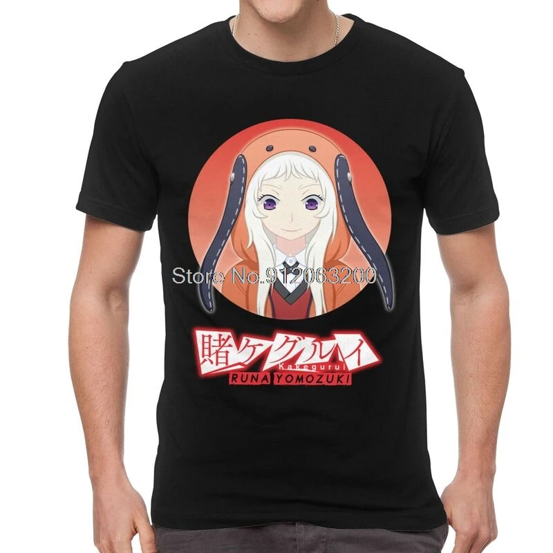 

Футболка Yomozuki Runa Kakegurui Мужская, уличная одежда, топ, хлопковые футболки с коротким рукавом, аниме компульсивный геймбер, идея для подарка