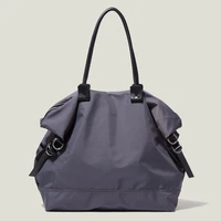 big nylon casual grey black shoulder handbag for women soft large capacity daily korea style crossbody bag