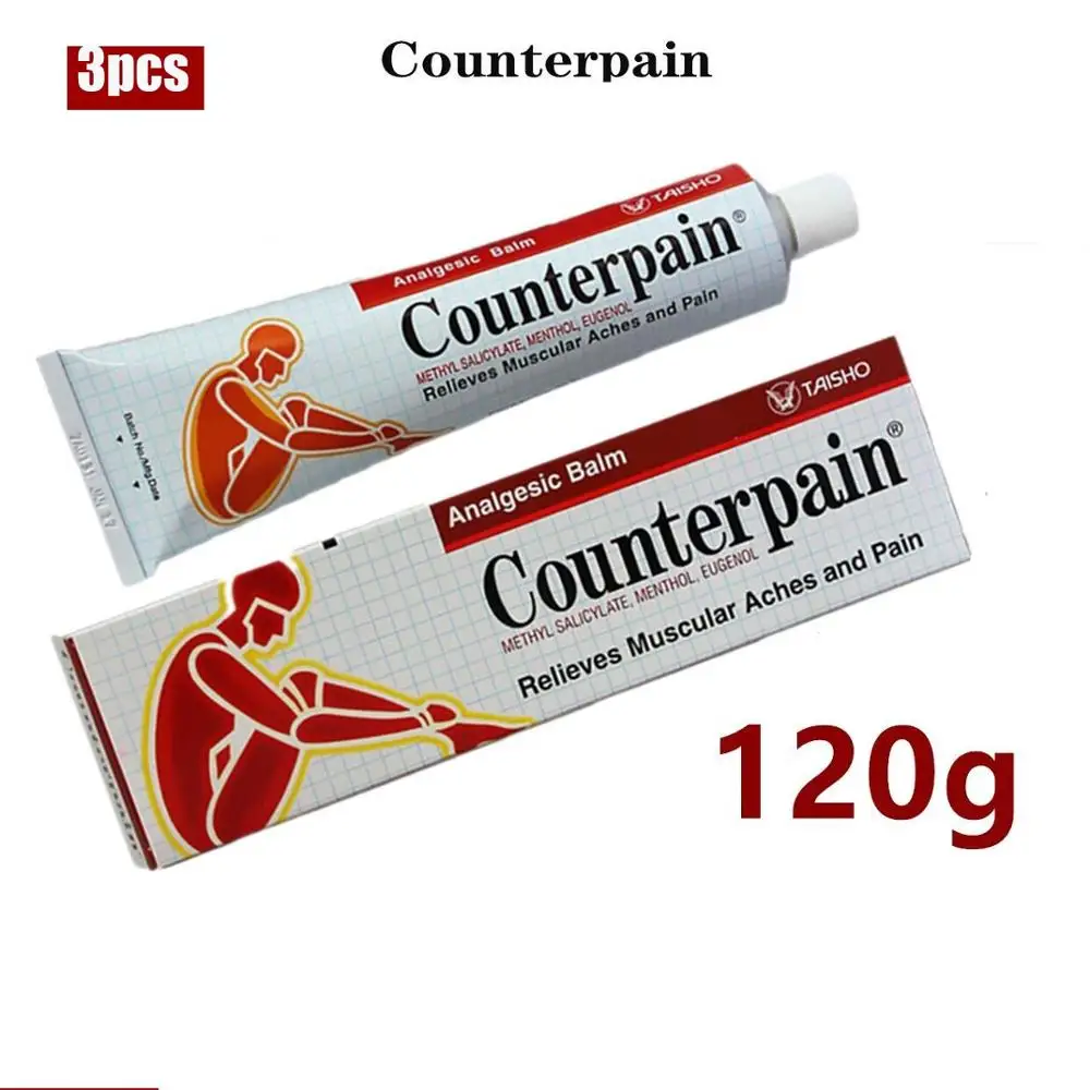 

3pcs/lot 120g Counterpain Analgesic Ointment Relieves Joint Arthritis Pain Muscle Ache Sports Injury Sprain Massage Thailand