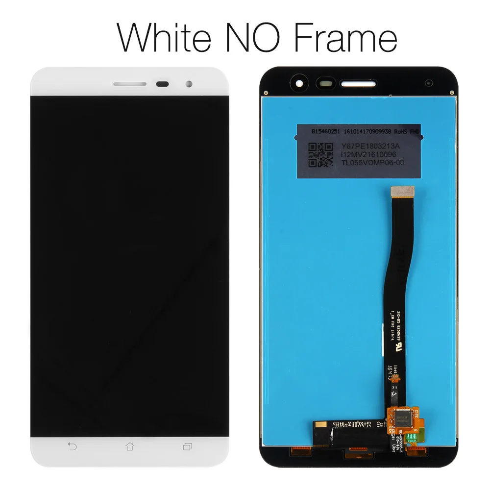 White I No Frame Черный/белый 5,5 дюймов для Asus ZenFone 3 ZE552KL Z012DE Полный ЖК-дисплей+ кодирующий преобразователь сенсорного экрана в сборе Замена - Цвет: White I No Frame