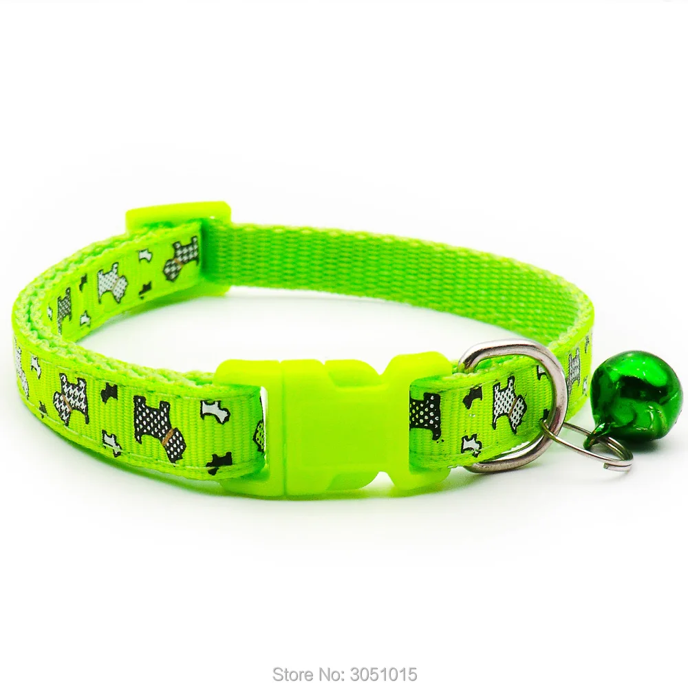 Оптовая продажа 100 шт. рисунок с кошечками ошейники колокольчиком для собак и