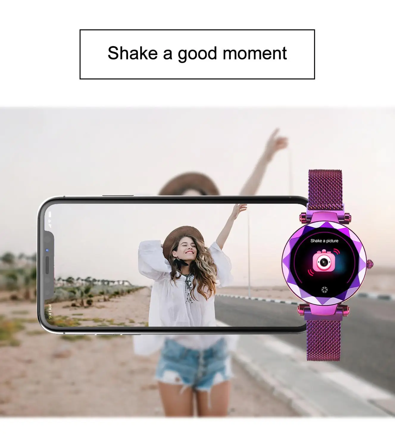 

Smart Watch New Women Bluetooth Heart Rate Blood Pressure Monitor Waterproof Smartwatches Bracelet For IOS And Android