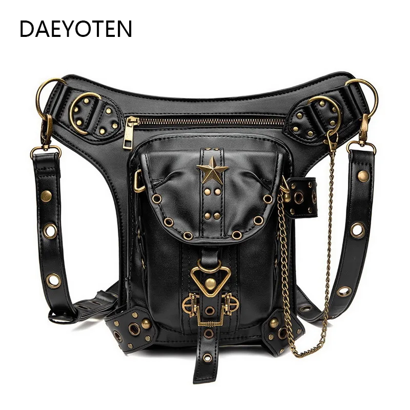 Женская поясная сумка DAEYOTEN в стиле панк винтажная нагрудная дизайнерская