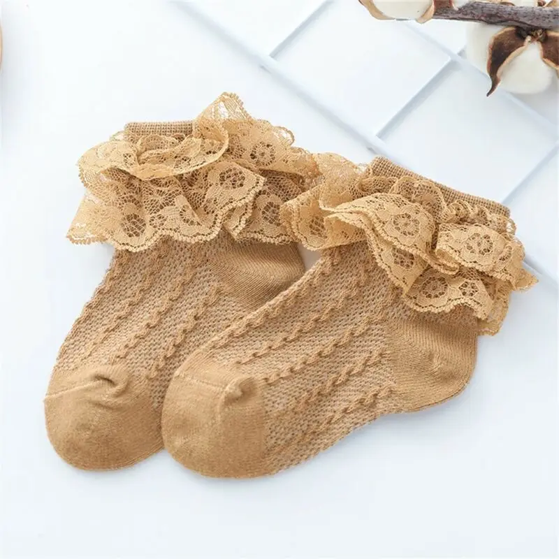 Pudcoco-medias de encaje con volantes para beb&eacute;s, medias c&aacute;lidas con tut&uacute;, tobilleras, lisas, 2020-4