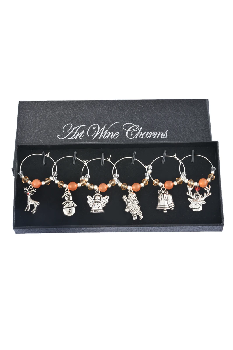 1 коробка оранжевая кристальная Рождественская эмалированная подвеска подвески